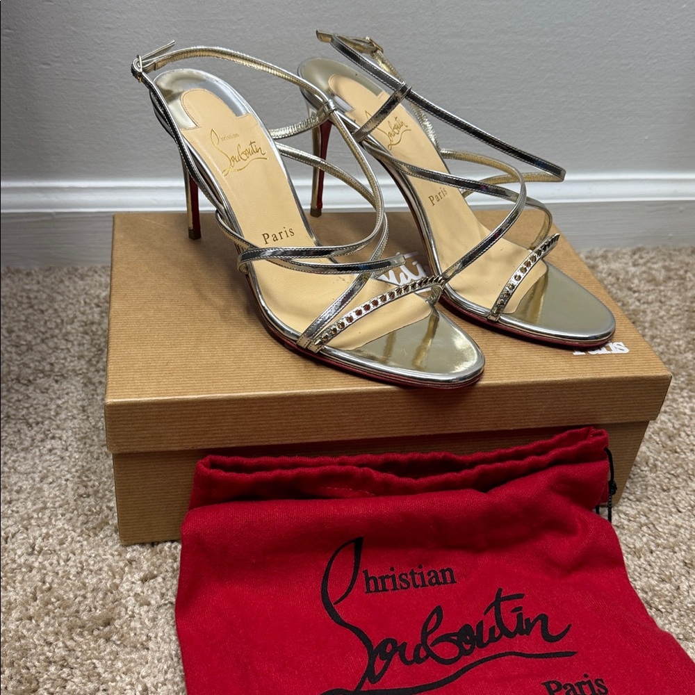 Christian Louboutin Metallic Gold Sandals (S38.5)